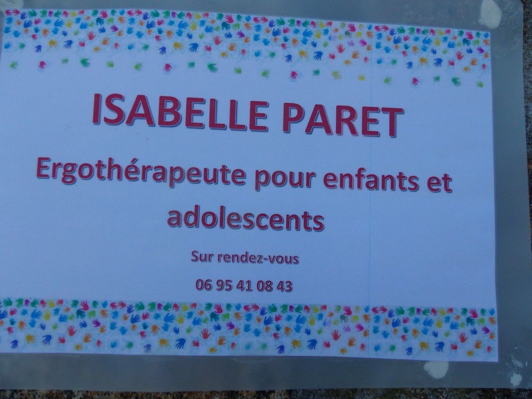 Ardoix - Coordonnées Isabelle Paret Ergothérapeute